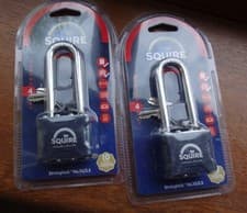 Image of 2 x Squire, Stronglock, Long Shackle Padlock No.35/2.5