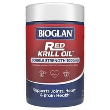 Image of Bioglan Red Krill Oil 1000mg Omega 3 Fish Oil Fatty Acid DHA EPA 60 Soft Caps