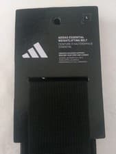 Image of Adidas Essential Black Weight Lifting Belt  Strength Training Back Support (L)