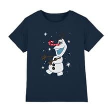 Image of Frozen Olaf Candy Cane Christmas Kids T-Shirt Navy