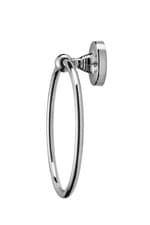 Image of Croydex Flexi-Fix Chrome Towel Ring, Bathroom Accessories - Worcester