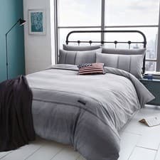 Image of Catherine Lansfield Editions Denim Duvet Cover Set Bedding Bedroom Linen UK