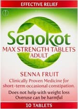 Image of 4x  Senokot Senna Fruit MAX Strength Constipation Effective Relief - 10 Tablets