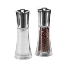 Image of Cole And Mason Everyday Capstan Salt And Pepper Mill Set Clear Acrylic H175080