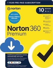 Image of Norton 360 Premium + Utilities Ultimate 2026 10 Device 1 Year Same Day Email