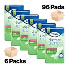 Image of TENA Lady Discreet Ultra Pad Normal - 6 Packs of 16 - Women's Incontinence Pads