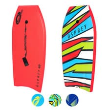 Image of Osprey 40” Bodyboard with Adjustable Wrist Leash, XPE Deck for Kids and Adults