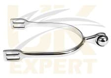Image of NEW SMOOTH ROLLER BALL SPURS FOR HORSES - 30mm NECK HORSE SOFT TOD BALL SPURS