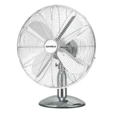 Image of 12″ Chrome Desktop Fan – 3-Speed Adjustable Tilt & Oscillating Desk Fan