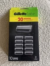 Image of Gillette Labs Men's Razor 10 Refills BRAND NEW - genuine - ⭐️⭐️⭐️⭐️