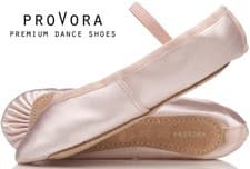 Image of Pink Satin Ballet Shoes Full Sole | Pre-Sewn Elastics | Child & Adult Sizes