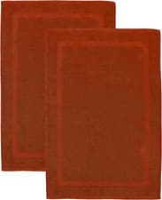 Image of 2x Luxury Cotton Bath Mats Terry Towelling 1000GSM Bathroom Rugs Soft Washable