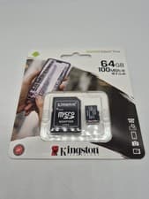 Image of Kingston MicroSDXC 64GB Class 10 Memory Card with Adapter (SDCS2/64GB)