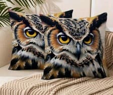 Image of 1 X Beautiful Owl Woodland Owls cushion covers 45x45cm