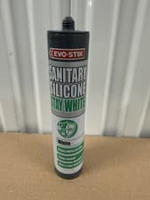 Image of EVO-STIK Sanitary Silicone Stay White - 280ml - Premium Sanitary Sealant