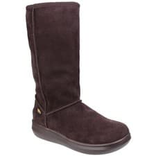 Image of Rocket Dog Sugardaddy Suede Women's Chocolate Boots New