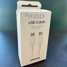 Image of Samsung 1.8M 100W USB C to C Charging Cable White - EP-DX510JWEGEU For S25 Ultra