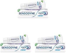 Image of Sensodyne Sensitive Toothpaste Rapid Relief Mint 75ml (Pack of 3)