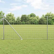 Image of Fence Panel Silver 1.4 x 10 m Steel PVC Outdoor Garden Privacy Panel Maintenance