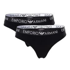 Image of Emporio Armani Women's Brazilian Briefs 2 Pack - Slips, Stretch Cotton