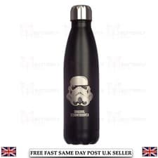 Image of Water Bottle Skull Roses Cat Star Wars Tiger Stainless Steel School BPA FREE PVC