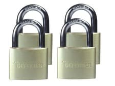 Image of DEFENDER - Aluminium Padlock Keyed Alike Quad Pack 40mm