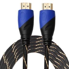 Image of 5m HDMI 1.4 Cable, 1080p, Gold-Plated, Braided, Male-to-Male, HDCP, Shielded