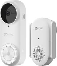 Image of EZVIZ 2K Battery Video Doorbell Camera with Chime No Monthly Fee, Wireless, Rec
