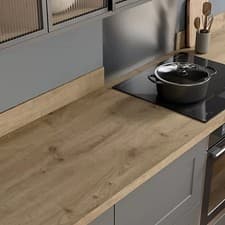 Image of GoodHome Kala 38mm Oak Effect Laminate Kitchen Worktop 3m Square Edge Durable