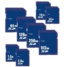 Image of 16MB 32MB 64MB 128MB 256MB 512MB 1GB 2GB SD Secure Digital Flash Memory Card NEW