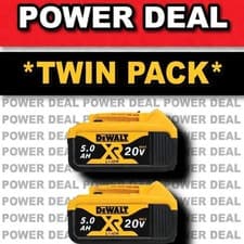 Image of Genuine Dewalt DCB184 20v XR 5ah slide battery *TWIN PACK*