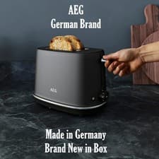 Image of AEG 2 Slice Toaster Graphite Grey Defrost Reheat German Brand BNIB UK, AEG