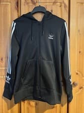 Image of Black Adidas Zip hoodie womens