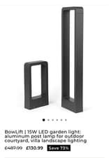 Image of Bollard Light 60cm New Black