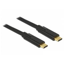 Image of Delock 83868 USB-C cable black 4.00 m USB 2.0 USB-C plug to USB-C plug