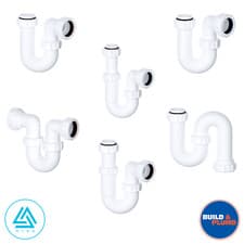 Image of Viva U Bend P Trap S Trap Basin Sink Waste Pipe Telescopic Swivel 32mm 40mm