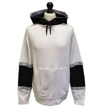 Image of Calvin Klein Hoodie Sweatshirt Hooded White Black BNWT M 