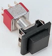 Image of Double Pole Double Throw (DPDT) Latching Push Button Switch, Panel Mount