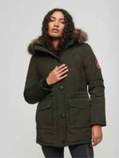 Image of Superdry Womens Everest Faux Fur Hooded Parka Coat.