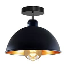 Image of Ceiling Light modern Semi Flush Mount Metal Dome Shade Kitchen Living room Lamp