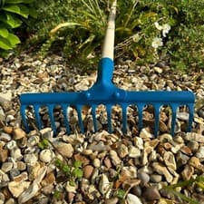 Image of Heavy Duty Steel Rake Leaf Lawn Leaves Garden 33, 39, 44, 50 cm 115 cm Handle