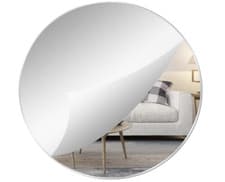 Image of 40cm Round Wall Mirror Self Adhesive Circle Glass HD Large Wall Mirror 16"