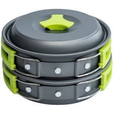 Image of Camping Cookware Mess Kit Camping Cooking Set 10 Pcs - Camping S Pans UK