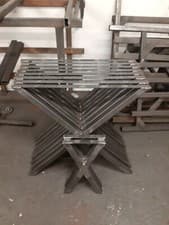 Image of Metal table legs bench legs cross design industrial UK steel Ultimate quality