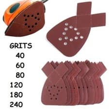 Image of MOUSE SANDER SHEETS SANDING PADS 40 60 80 120 180 240 GRIT Fit Black & Decker