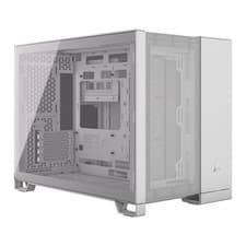 Image of Corsair 2500D AIRFLOW PC Gaming Case, White, Dual Chamber w/ Tempered Glass Wind