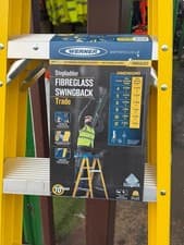 Image of Werner Fiberglass Step Ladder – Yellow (Heavy-Duty)