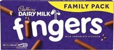 Image of Cadbury Dairy Milk Fingers Milk Chocolate Crunchy Covered Biscuits 189g