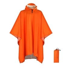 Image of Unisex Lightweight Waterproof Hooded Rain Poncho for Hiking Fishing Climbing