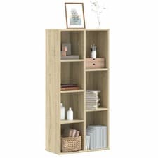 Image of WALPLUS Bookcase Sonoma Oak 50x25x105cm Engineered Wood Storage Furniture